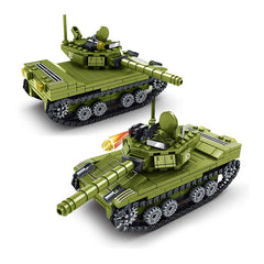 ABS Tank Model Kit Golden & Army Green Educational Toy