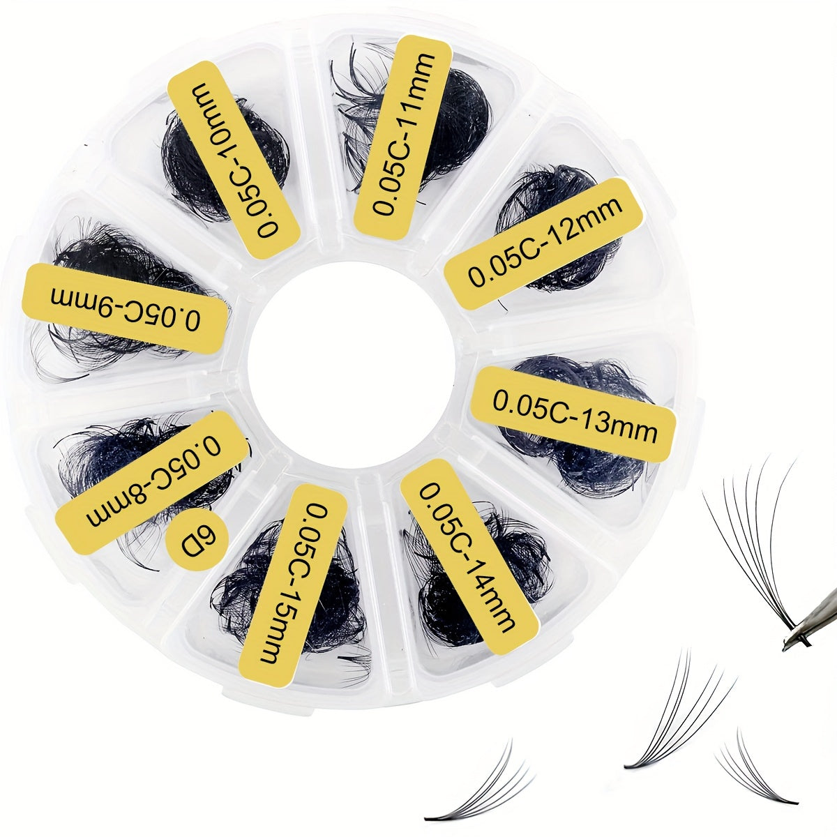 C Curling 360pcs Premade Fans 0.05 Loose Volume Individual Lashes