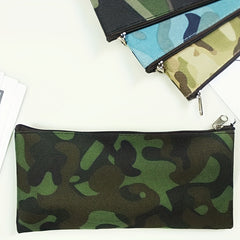 Camouflage Pencil Case Large Capacity Canvas Stationery Bag