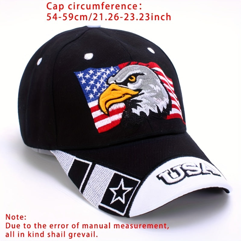 Flag Eagle Baseball Cap Embroidery Casual Sports Hat for Women Men