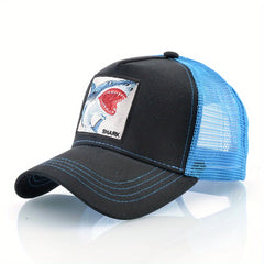 Unisex Shark Embroidery Baseball Cap for Outdoor Sport