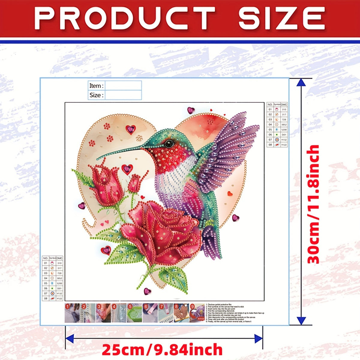 Bird Pattern Diamond Painting Kit for Beginner DIY 5D Diamond Art Kit