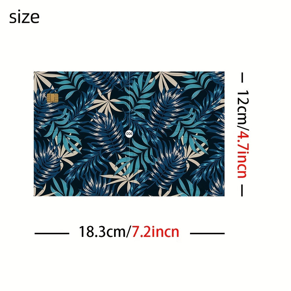 4pcs Credit Card Stickers Anti-Scratch Flower Leaf Card Protector