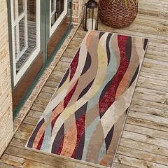Colorful Striped Runner Rugs Soft Laundry Room Rug Long Anti-fouling Hallway Rug