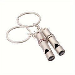 3 Sets Survival Whistle Keychain for Outdoor Emergency