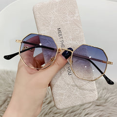Polygon Metal Frame Sunglasses UV Protection