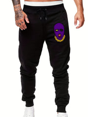 Cartoon Man Print Men's Sports Pants Casual Drawstring Joggers