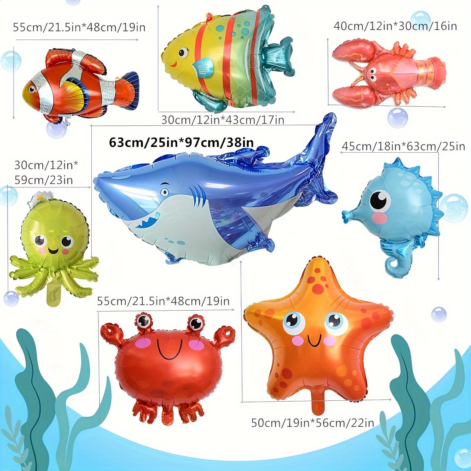 111pcs Underwater Ocean World Balloon Chain Theme Set