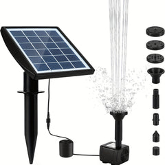Solar Fountain Pump Kit 8 Nozzles for Bird Bath Pond Garden