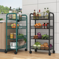 Mesh Rolling Utility Cart - Storage Organization Solution