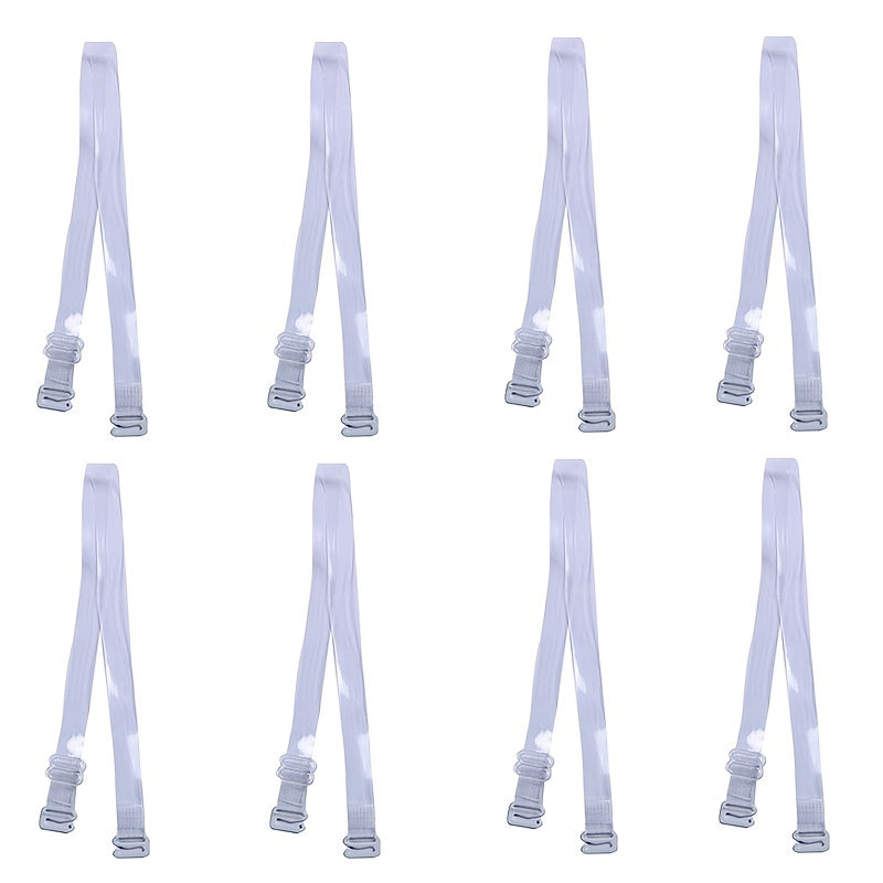4 Pairs Invisible Bra Straps Non-slip Transparent Women's Lingerie Accessories