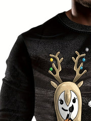 Christmas Santa Claus Print Men's Long Sleeve T-shirt