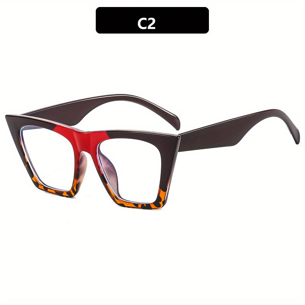 Vintage Cat Eye Clear Lens Glasses Square Frame Eyewear
