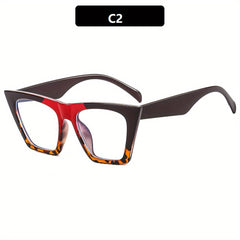 Vintage Cat Eye Clear Lens Glasses Square Frame Eyewear