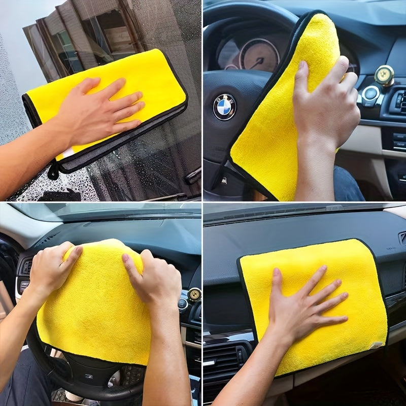 Double Layer High Density Car Wash Towel Thickened Absorbent Fiber Coral Fleece