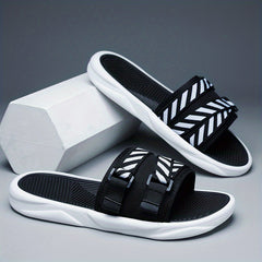 Men's Non Slip Slides Casual Slippers Open Toe Indoor Outdoor Shoes