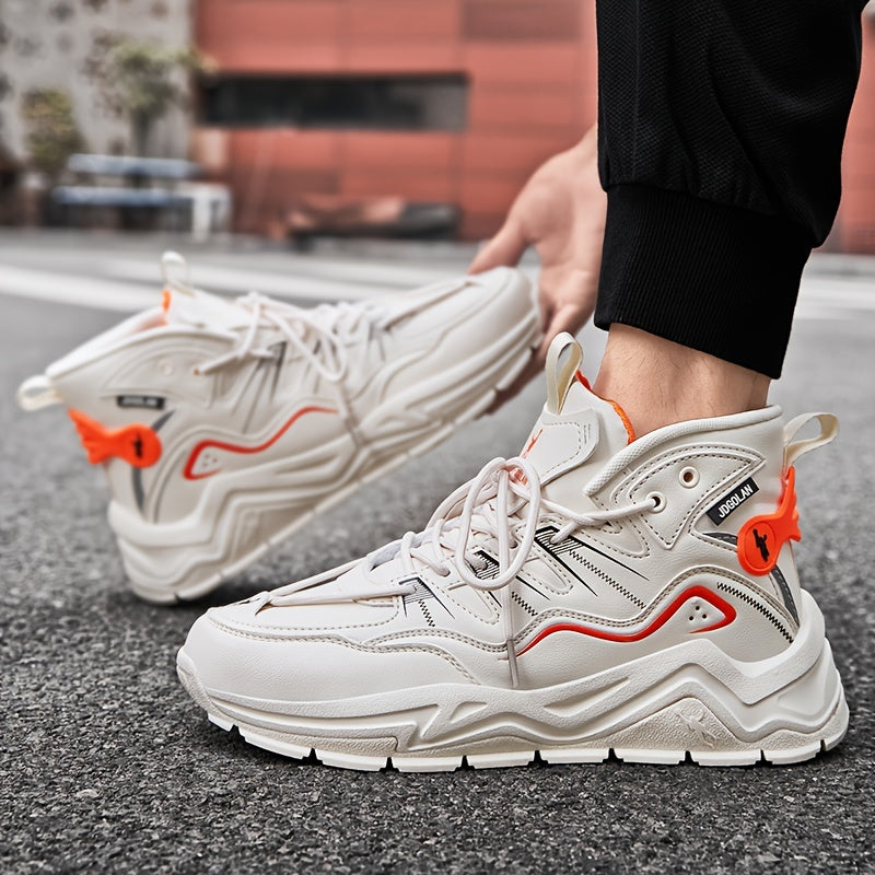 Men's Vintage Basketball Shoes Non Slip Lace Up Sneakers