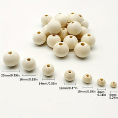 Natural Wooden Beads Round Gasket DIY Jewelry Making Accessories