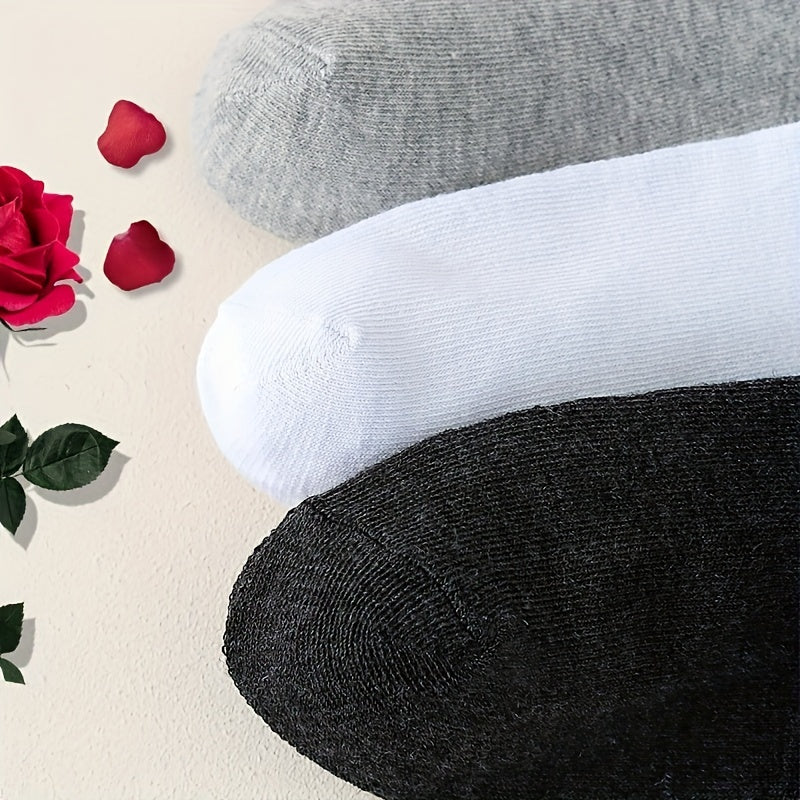 Men's Solid Short Crew Socks Breathable Casual Street Style Outdoor Wearing
