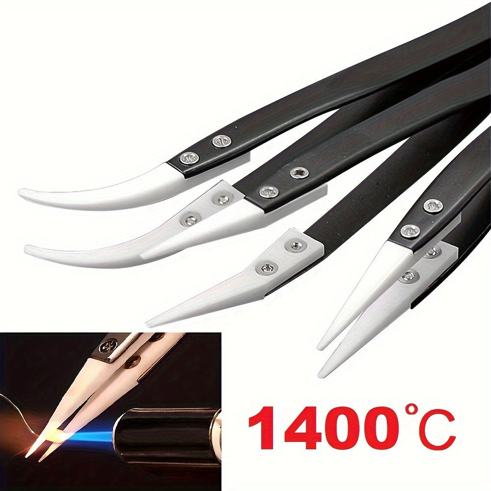 High Temp Ceramic Tweezers Anti-Static Insulation