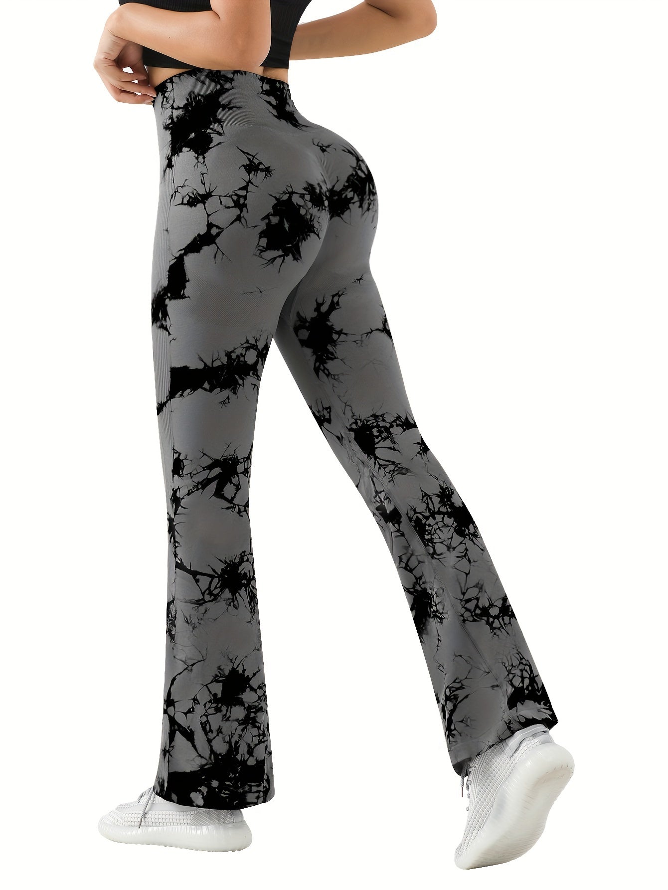 Tie Dye Seamless Flared Pants High Waist Yoga Leggings