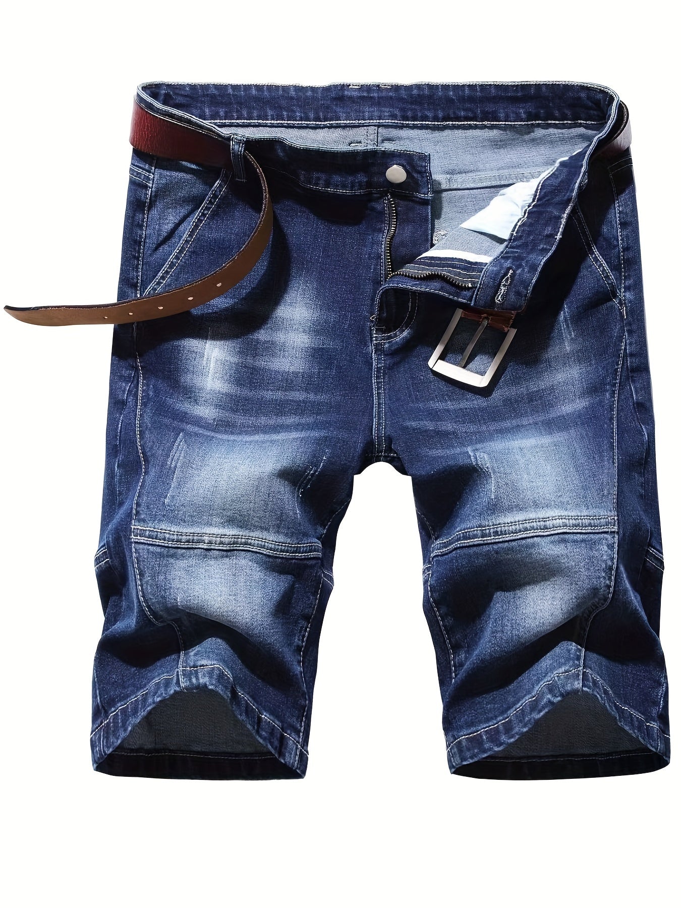 Men's Distressed Denim Shorts Street Style