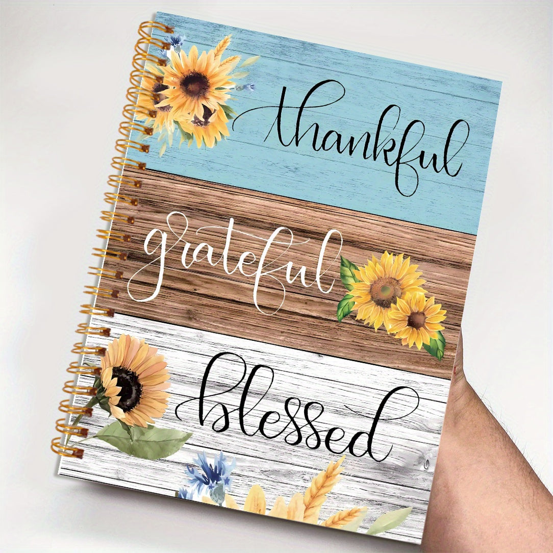 Thankful Sunflower & Bible Verse Notebook 5x8 Writing Journal