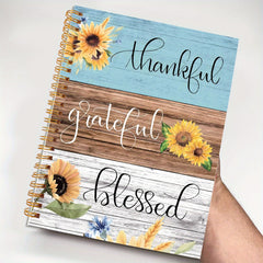 Thankful Sunflower & Bible Verse Notebook 5x8 Writing Journal