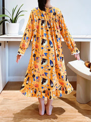 Halloween Elements Girl's Nightgown Lace Decor Long Sleeve Nightdress