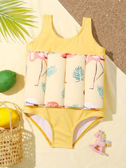 Kids Short Sleeve One Piece Swimsuit