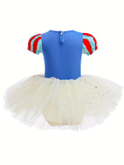 Princess Cosplay Ballet Leotard Splicing Dance Tutu Dress