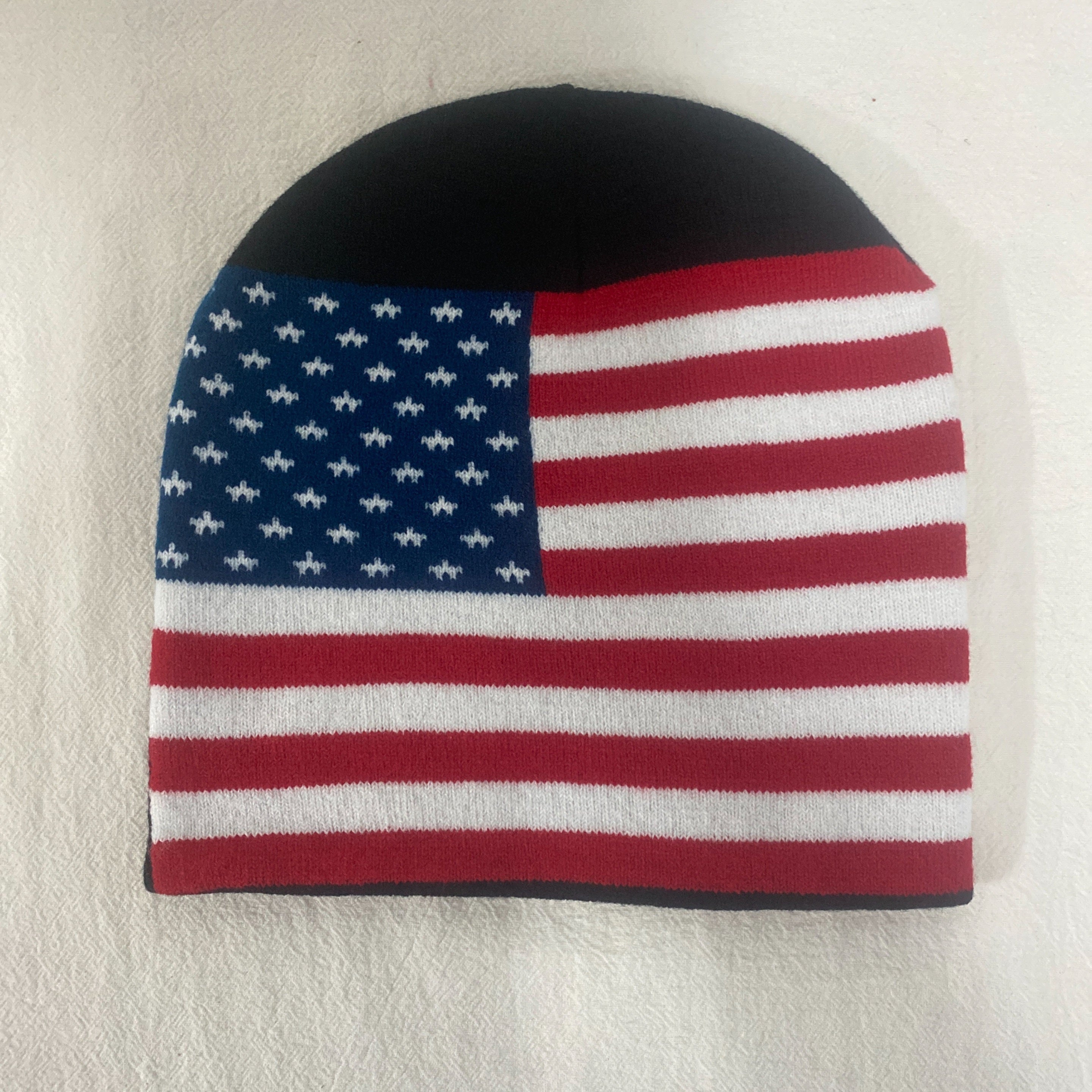 American Flag Knitted Hat Versatile Beanie Hat