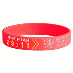 Bible Verse Silicone Bracelet Waterproof Wristband
