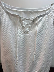 Cable Lace Up Off Shoulder Mini Dress