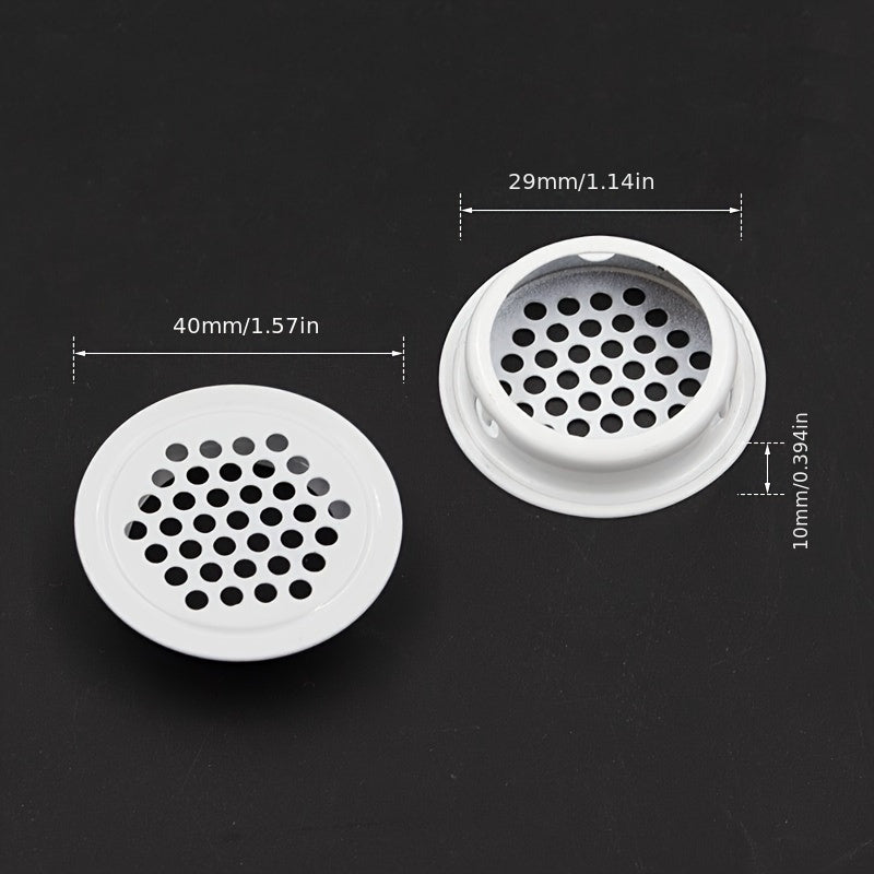 10pcs Round Air Duct Vent 19mm 25mm 29mm 35mm Steel Louver Mesh Cover Grille