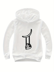 Astronaut Pattern V Neck Long Sleeve Sweatshirt For Girls Kids