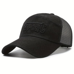 Men's Summer Linen Long Brim Baseball Cap Breathable Sunscreen Peaked Cap