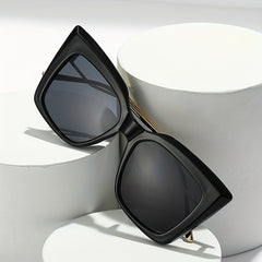Y2K Cat Eye Sunglasses Gradient Metal Temple Glasses UV400