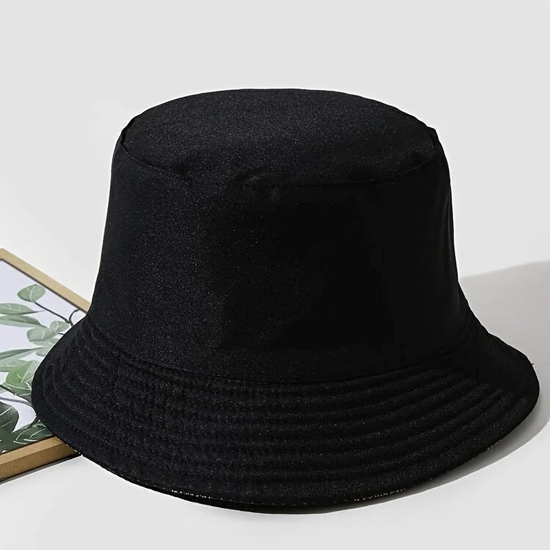 Embroidered Butterfly Bucket Hat Fisherman Hat For Women Cotton Fishing Cap
