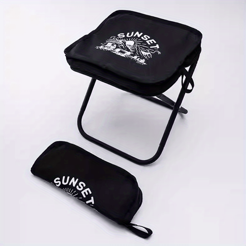 Portable Folding Iron Stool for Outdoor Fishing Picnic
