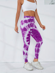 Tie Dye Yoga Seamless Leggings High Waist Sports Tight Pant