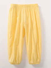 Toddler Girls Wide Leg Cotton Pants Elastic Waist Summer Kids Clothes