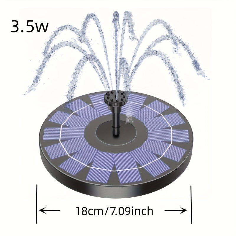 6 Nozzle Solar Pond Fountain 3 5W + Water Pump Kit for Ponds Pools Gardens
