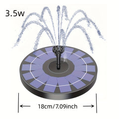 6 Nozzle Solar Pond Fountain 3 5W + Water Pump Kit for Ponds Pools Gardens