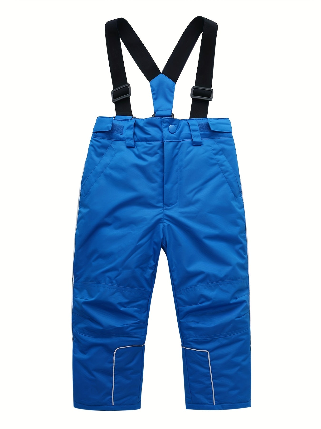 Girls Solid Suspender Trousers Ski Set Winter Sports Skiing