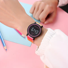 Colorful LED Student Sport Watches Kids Men Clock Digital Touch