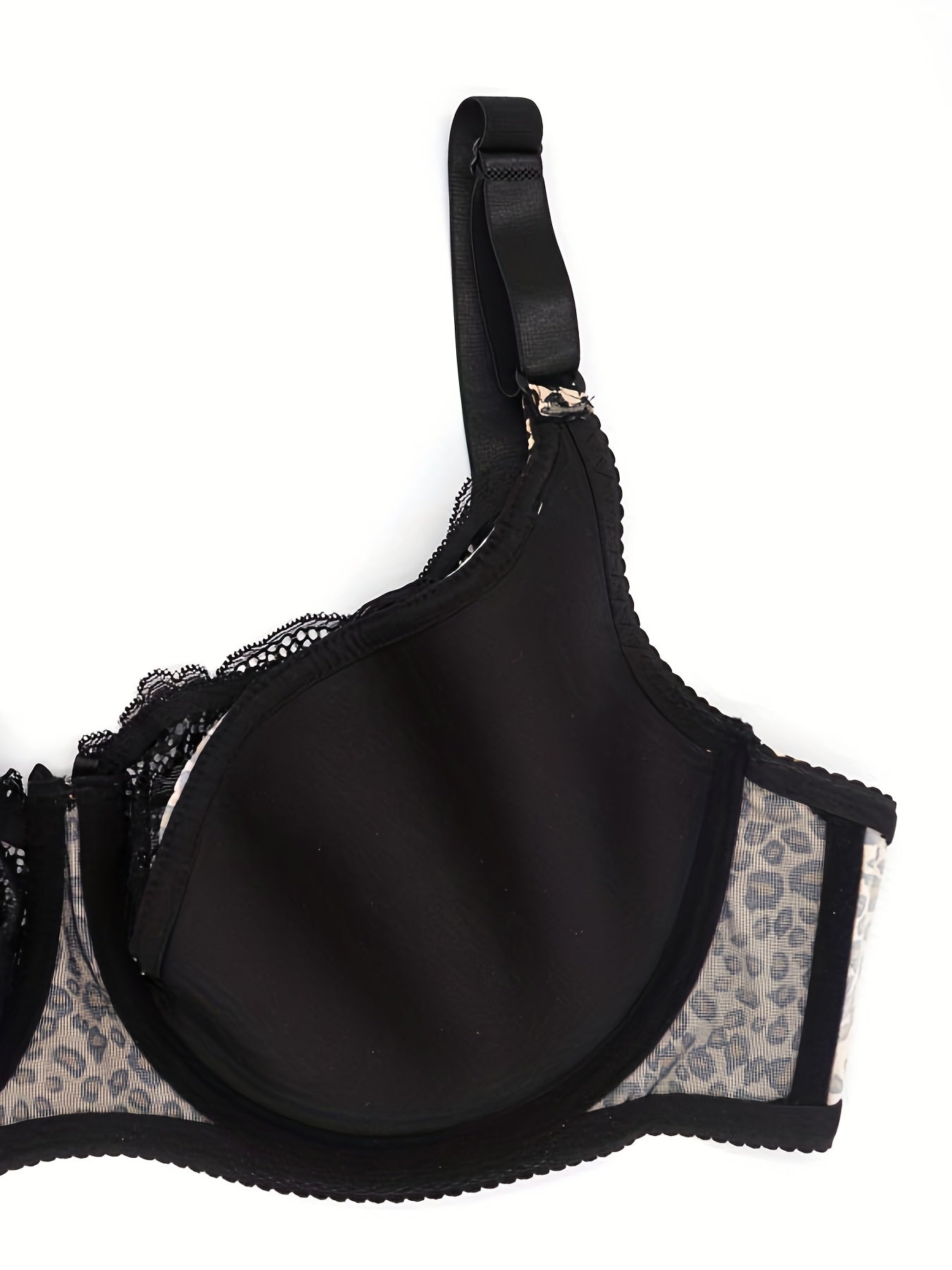 Sexy Leopard Print Lace Underwire Unlined Bra