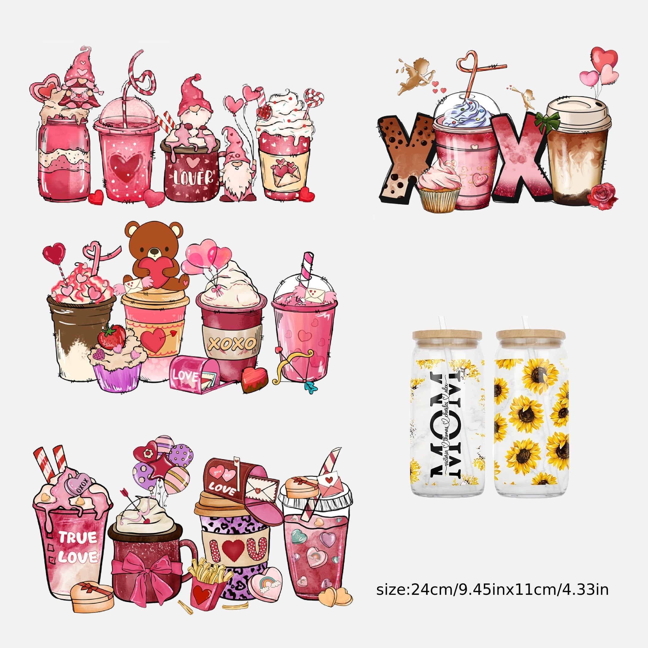 Christmas Series Cup Sticker DIY Waterproof Sticker Gift