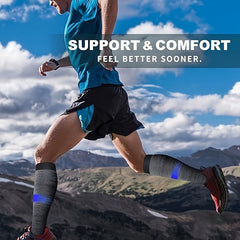 6 Pairs Copper Compression Socks for Men and Women - Circulation Support