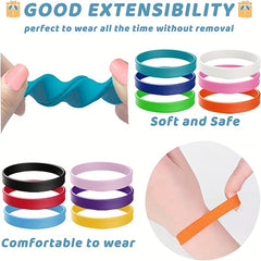 Solid Color Silicone Wristbands - Blank Stretch Bands